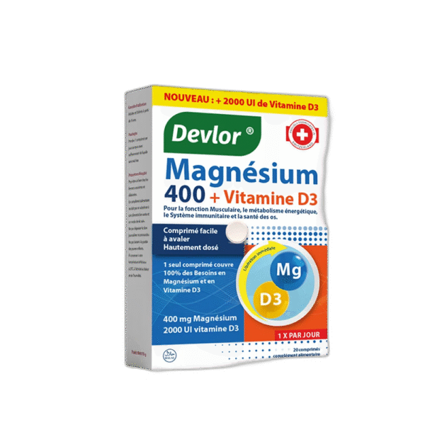 DEVLOR MAGNESIUM 400+VITAMINE D3 B/20