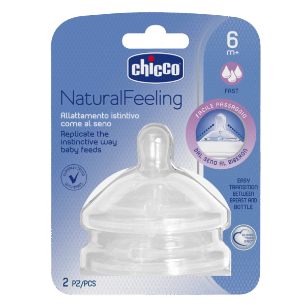 CHICCO TETINE 2PCS NATURALFEELING FAST 6M+