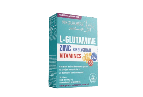 VIEQUILIBRE L-GLUTAMINE +ZINC+B6  GELULE B/30