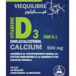 VIEQUILIBRE VITAMINE.D3 400UI CALCIUM 500MG GELULE B/30 .